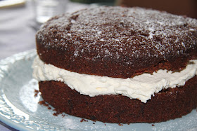 Homemade chocolate cake from the Cheapskates Club Cake Recipe File Click through for the recipe