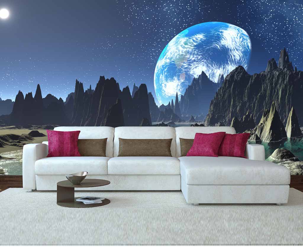 3d Wallpaper Stickers For Living Room