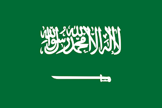 Bendera Negara Arab Saudi di Kawasan Timur Tengah
