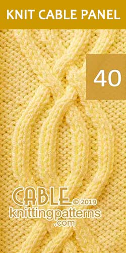 Knit Cable Panel Pattern 40, its FREE Knit Cable Panel Pattern 40, its FREE