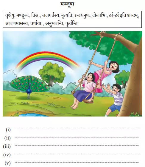 NCERT Solutions for Class 10 Abhyasvan Bhav Sanskrit Chapter 4 चित्रवर्णनम्