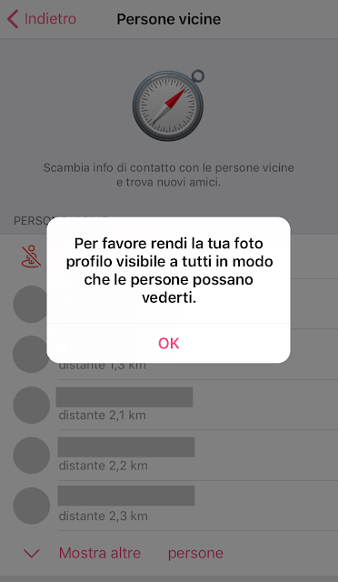 Telegram Messenger per iOS foto del Profilo Visibile