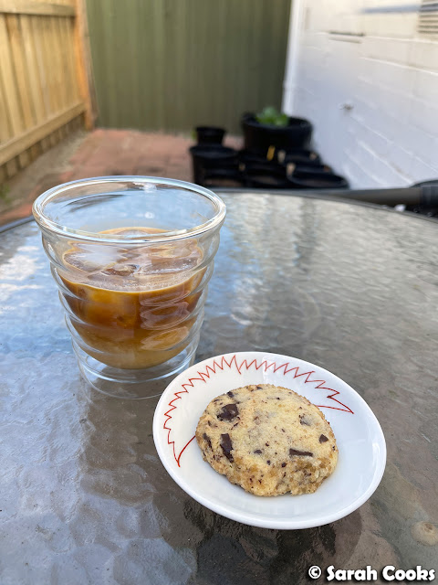 Small batch shortbread with iced latte