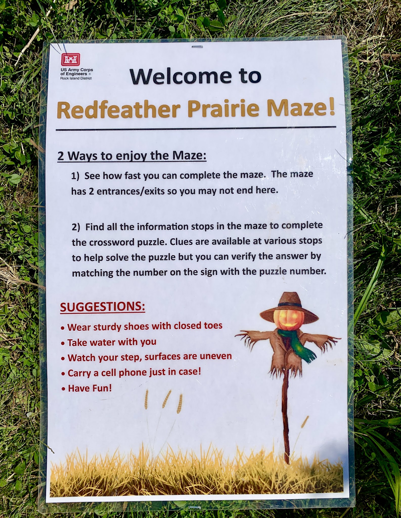 Saylorville Lake 2021 Red Feather Prairie Maze