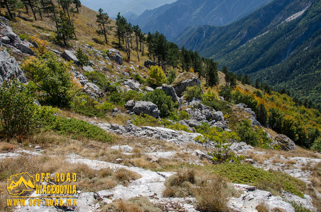 View from Sokol area, WW1 location on Nidze Mountain, Macedonia