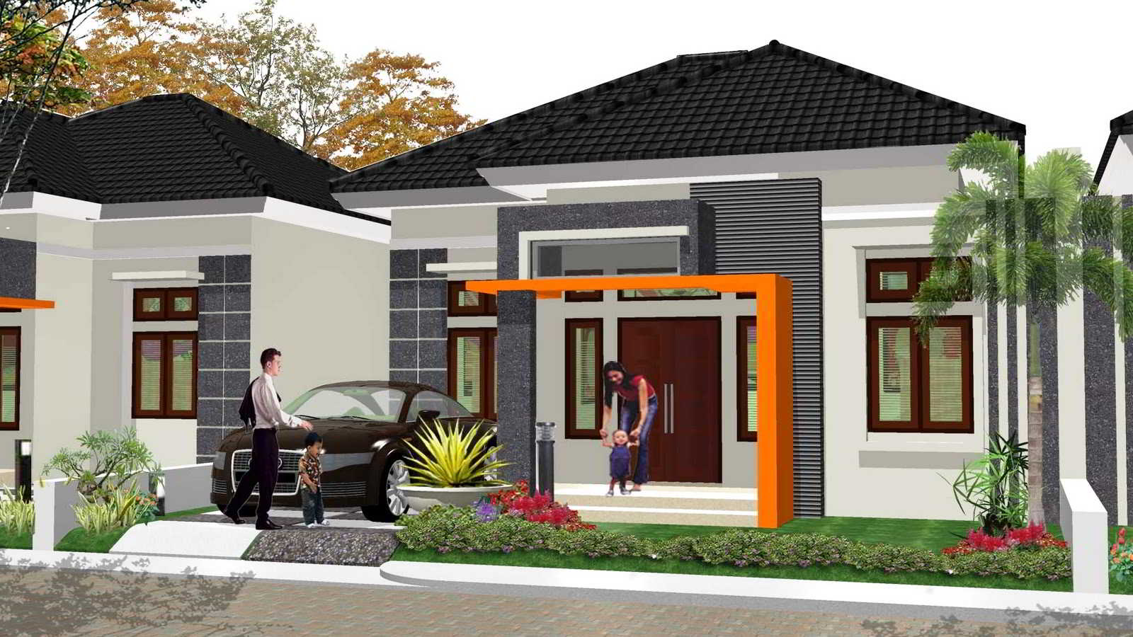 50 Desain Tampak Depan Rumah Minimalis 1 Lantai Modern Sederhana