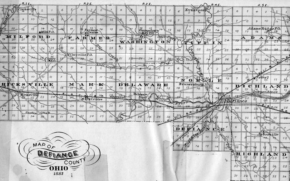Defiance County, Ohio Genealogy First Settlement in Farmer Township