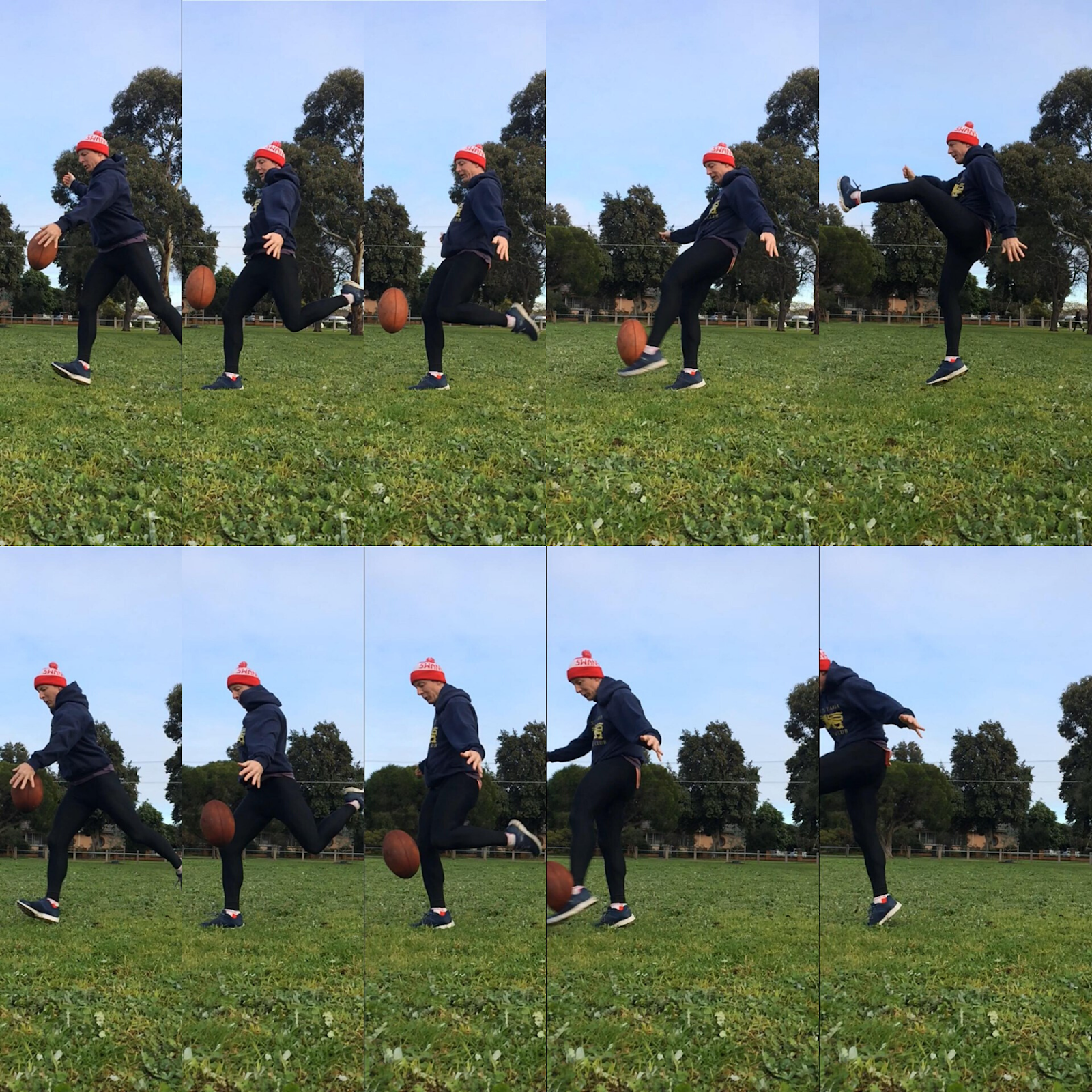 AFL / Aussie Rules Football Training KICKING MECHANICS KINOGRAM METHOD
