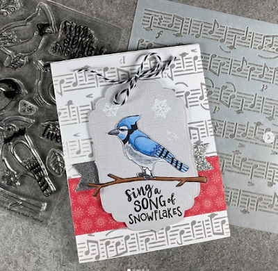 Sing a song of Snowflakes by Jen features Winter Birds and Music by Newton's Nook Designs; #newtonsnook