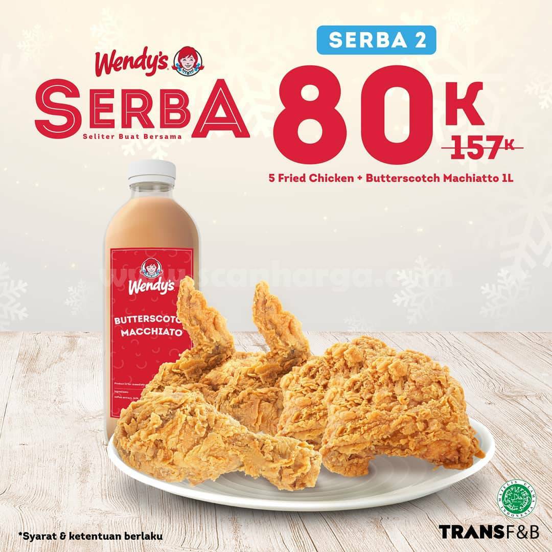 WENDYS Promo Paket SERBA harga spesial Rp 80.000 scanharga