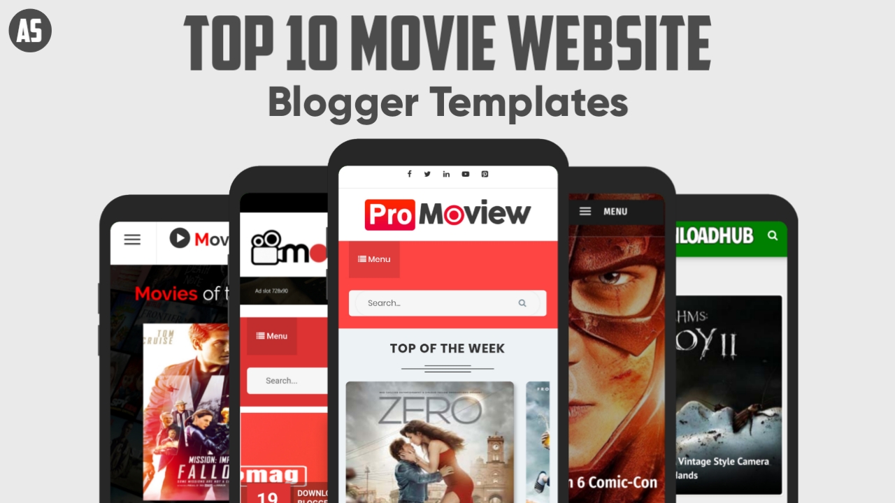 Top 10 Movie Website Blogger Templates Free Download