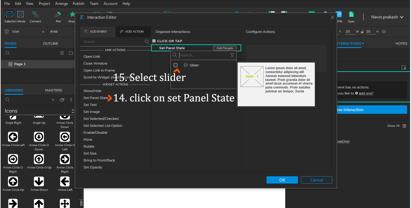 dynamic panel widgets in axure 9