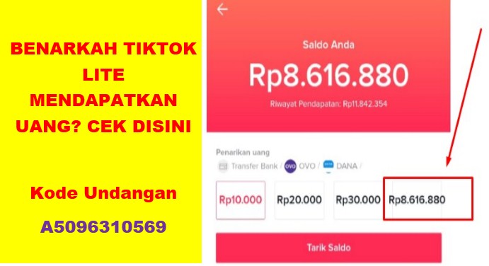Benarkah Aplikasi Tiktok Lite Bisa Menghasilkan Uang Lihat Buktinya