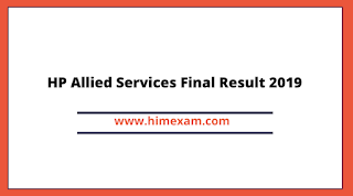 HP Allied Services Final Result 2019