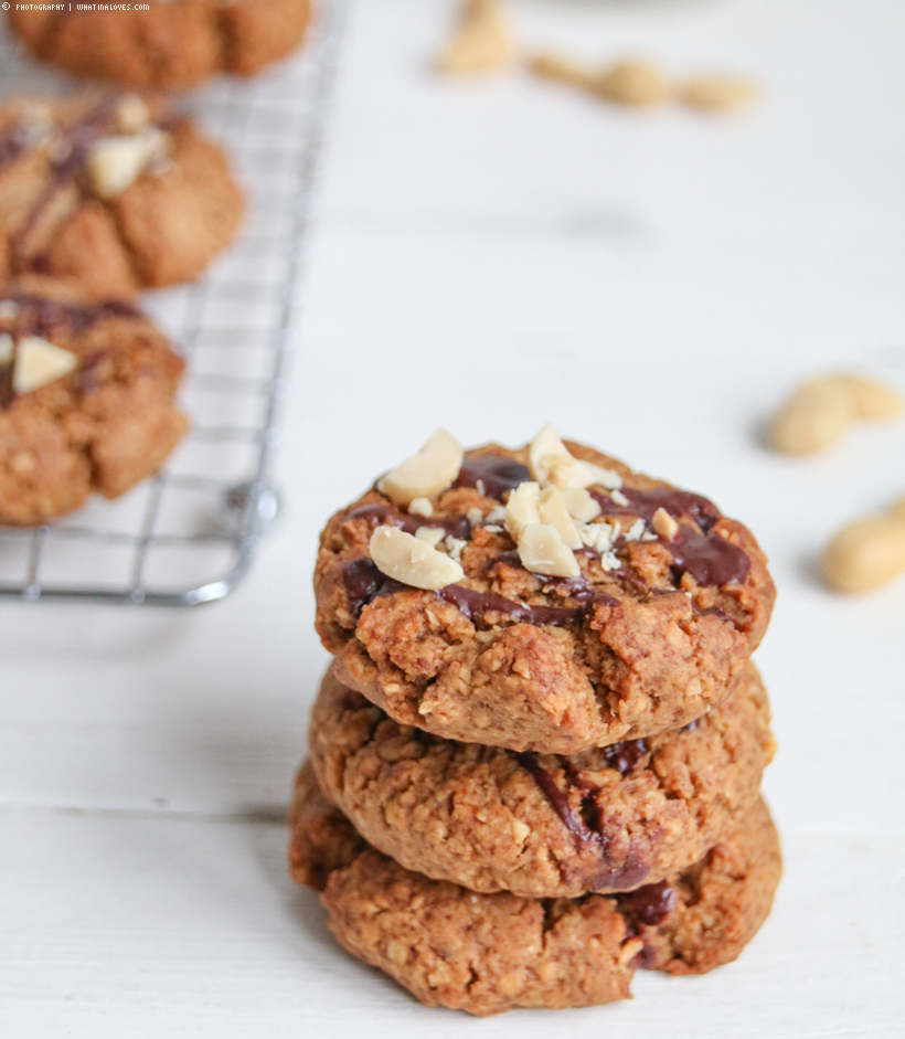 vegane Erdnussbutter Cookies