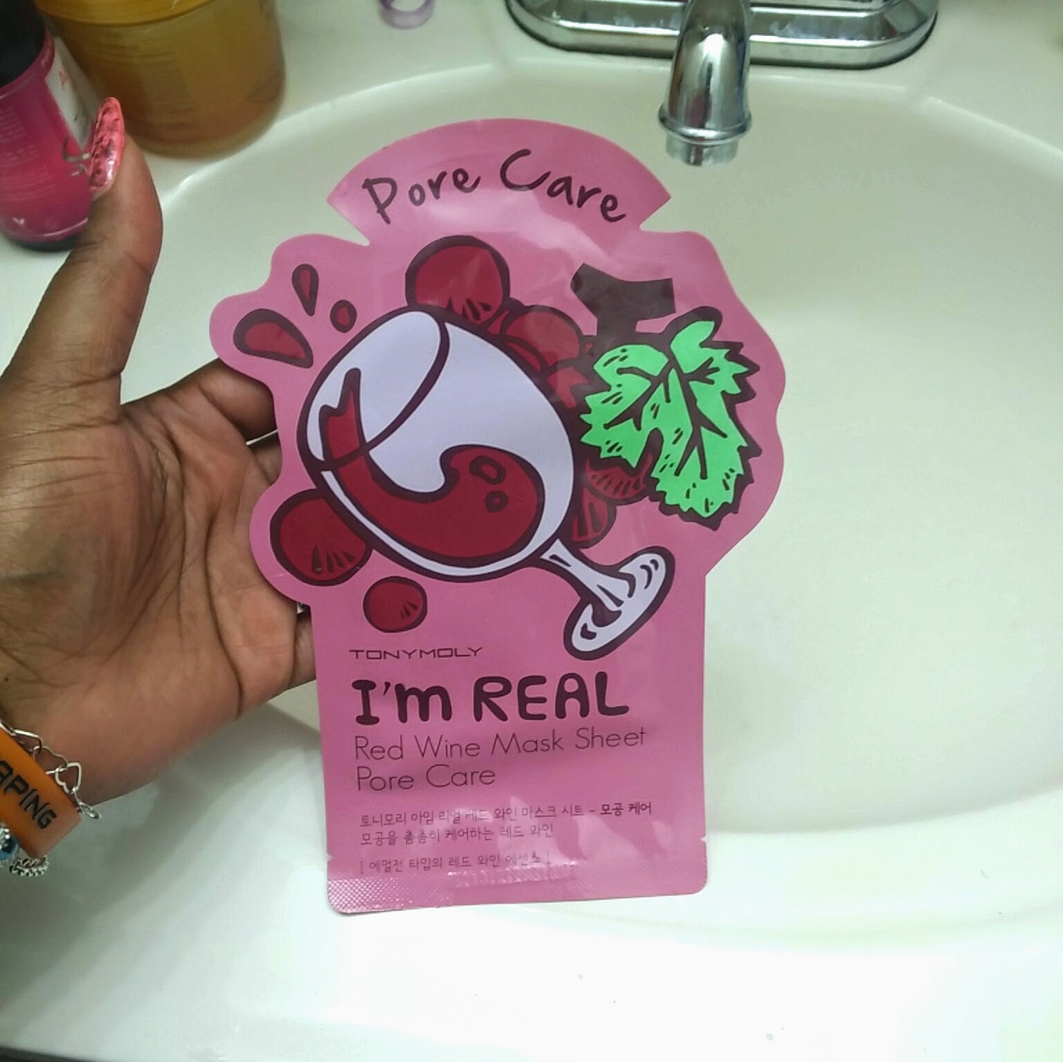 Sheet Mask Maven MOTD TonyMoly 'I'm Real' Red Wine Mask