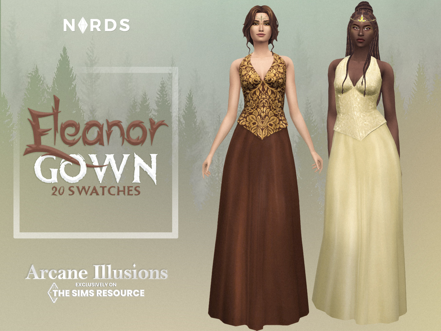 Eleanor Gown Sims 4 CC Outfit