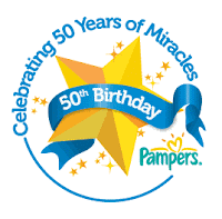 pampers 50th annversary logo
