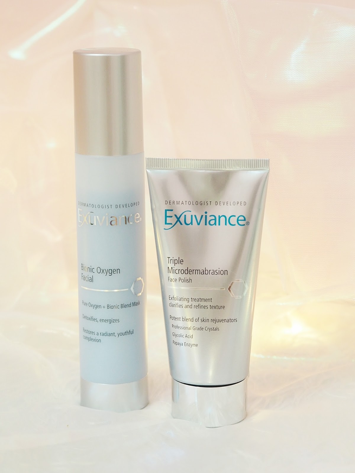 Exuviance Triple Microdermabrasion Face Polish & Exuviance Oxygen