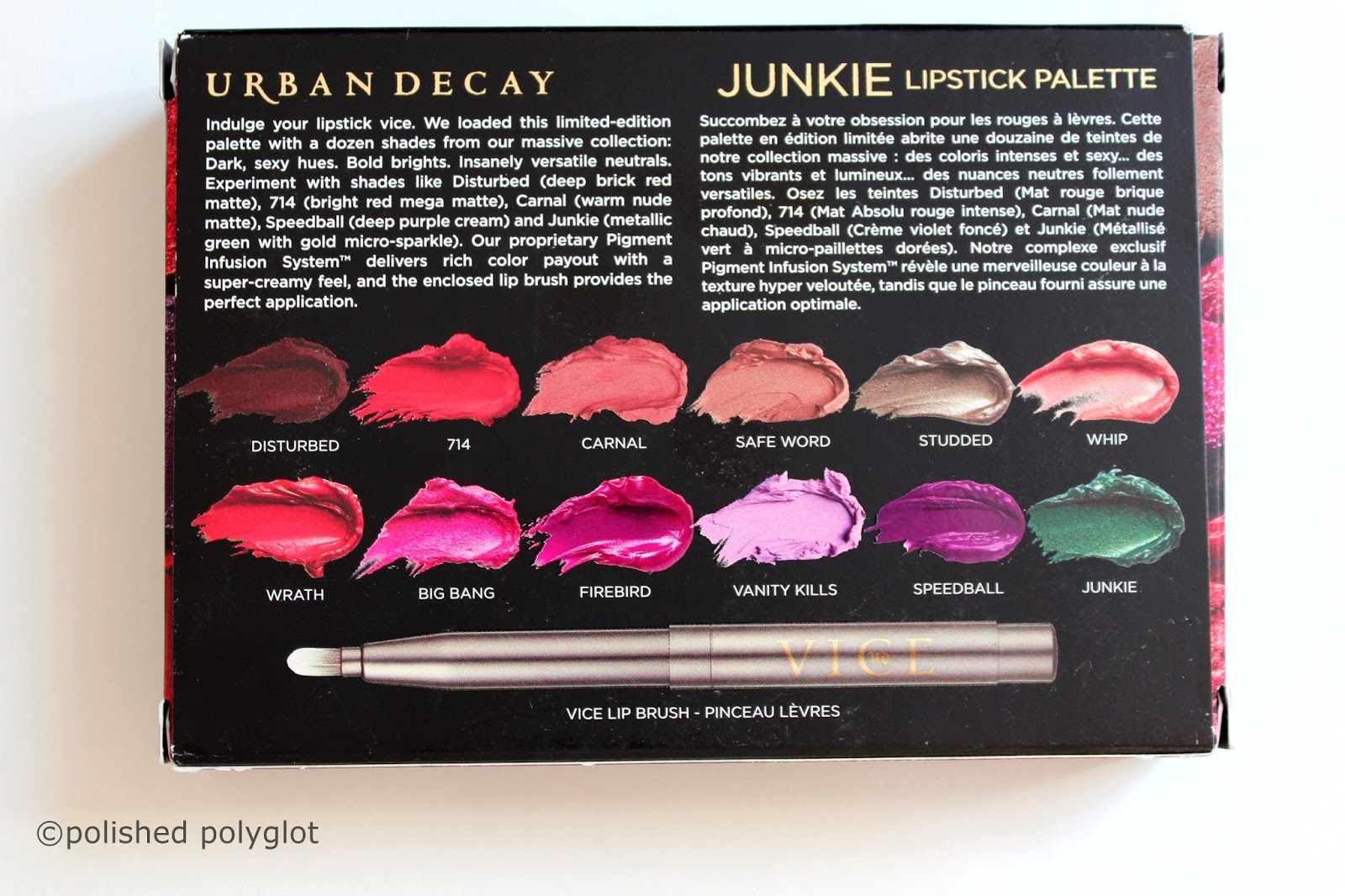 Makeup │ Urban Decay Vice Lipstick palette Junkie [Swatches and Review