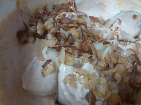 Sauteed onions in apple butter onion dip recipe.