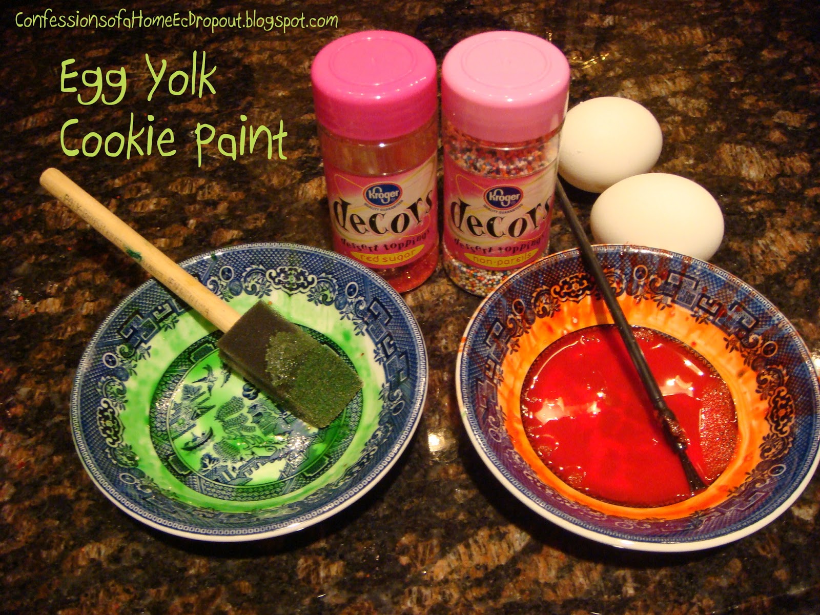 Confessions of a Home Ec Dropout Egg Yolk Cookie Paint