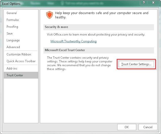 excel 2016 file location