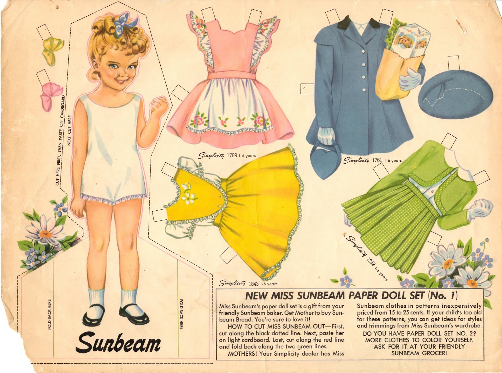 simplicity paper dolls