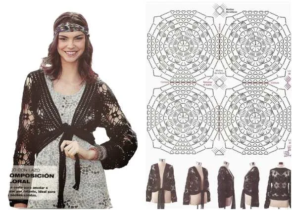 chalina ganchillo, patrones crochet, moda femenina tejida