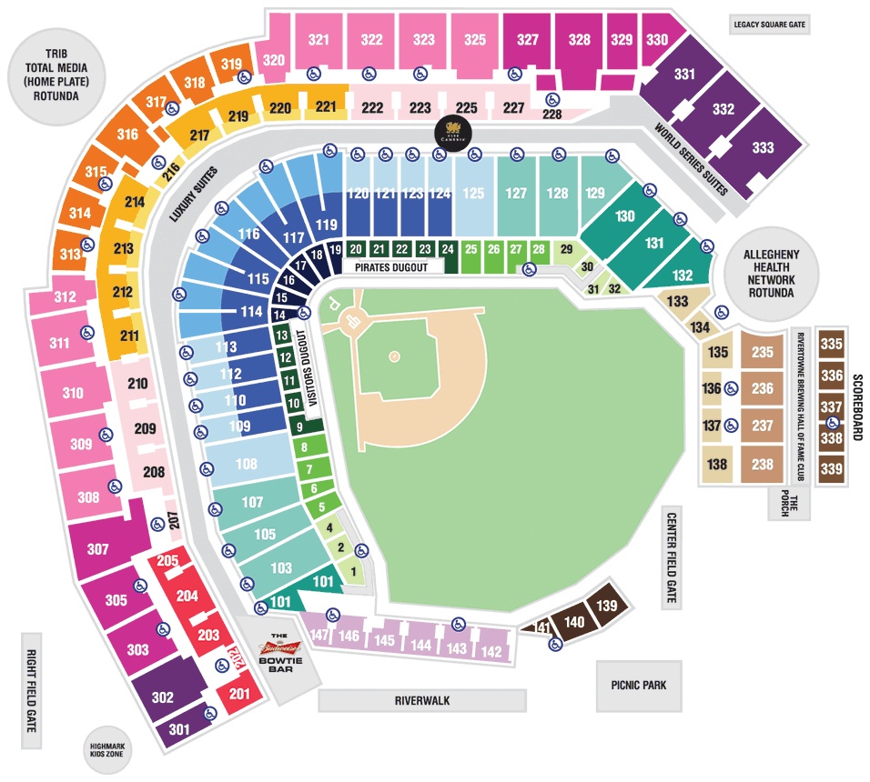 Elegant Pnc Park Seating Chart with seat numbers - Seating Chart