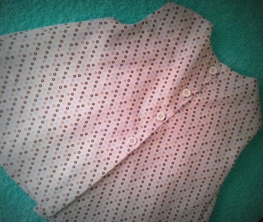 vestido de niña de piqué forrado