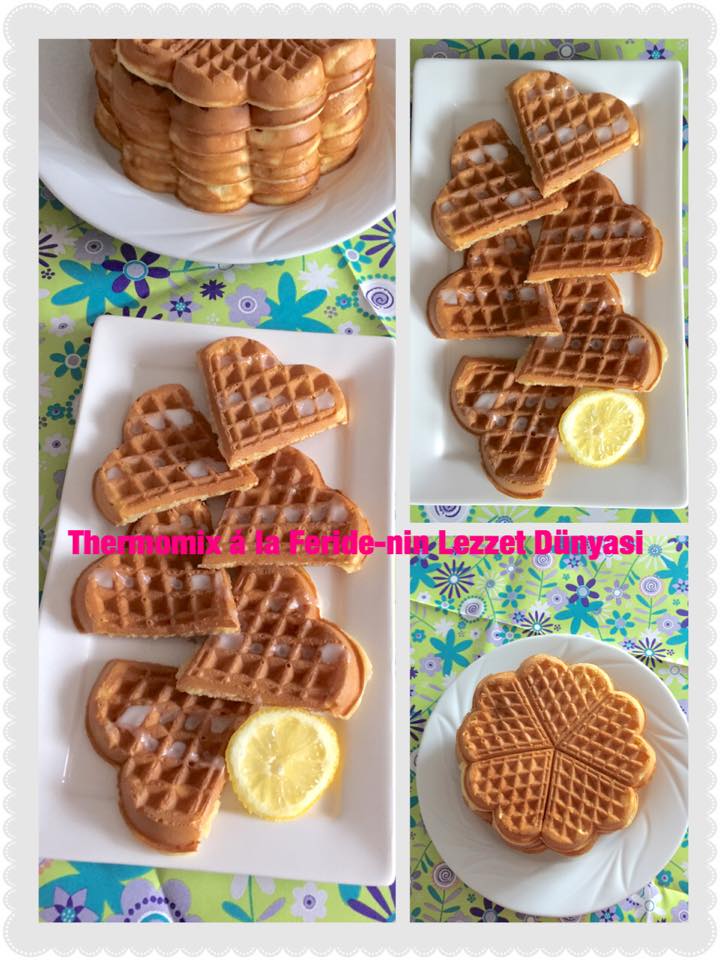 Thermomix à la Feride-nin Lezzet Dünyasi: Zitronenwaffeln / Limonlu Waffle
