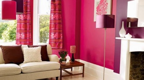 Salas decoradas en fucsia y blanco - Decoración de salas con estilo
