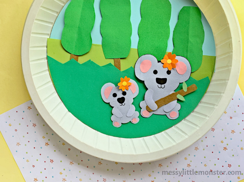 Paper Plate Koala Craft Messy Little Monster