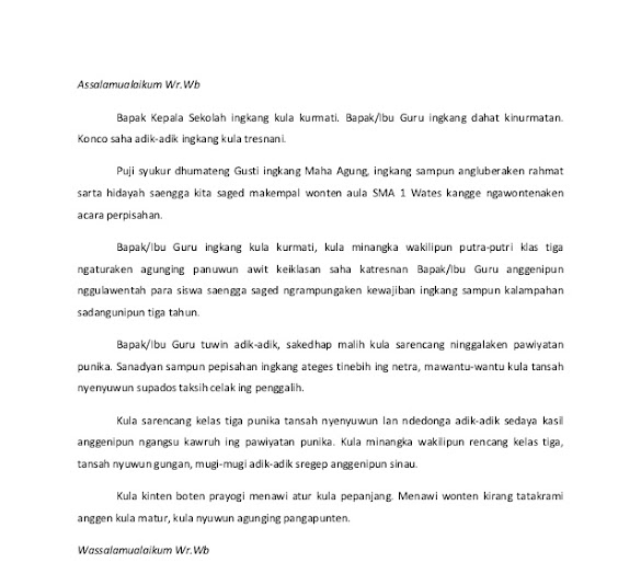 Contoh Sesorah Krama Alus Terbaik Kumpulan Contoh Teks