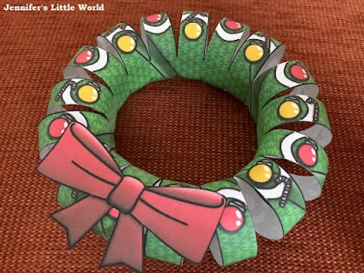 Printable Christmas wreath decoration