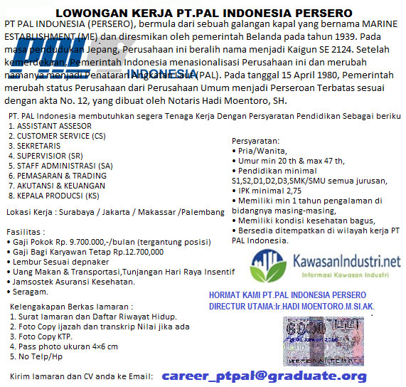 Lowongan Kerja PT PAL Indonesia (Persero)