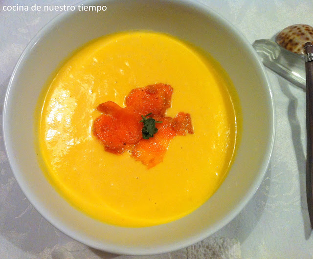  Crema de calabacines con zanahorias al curri 