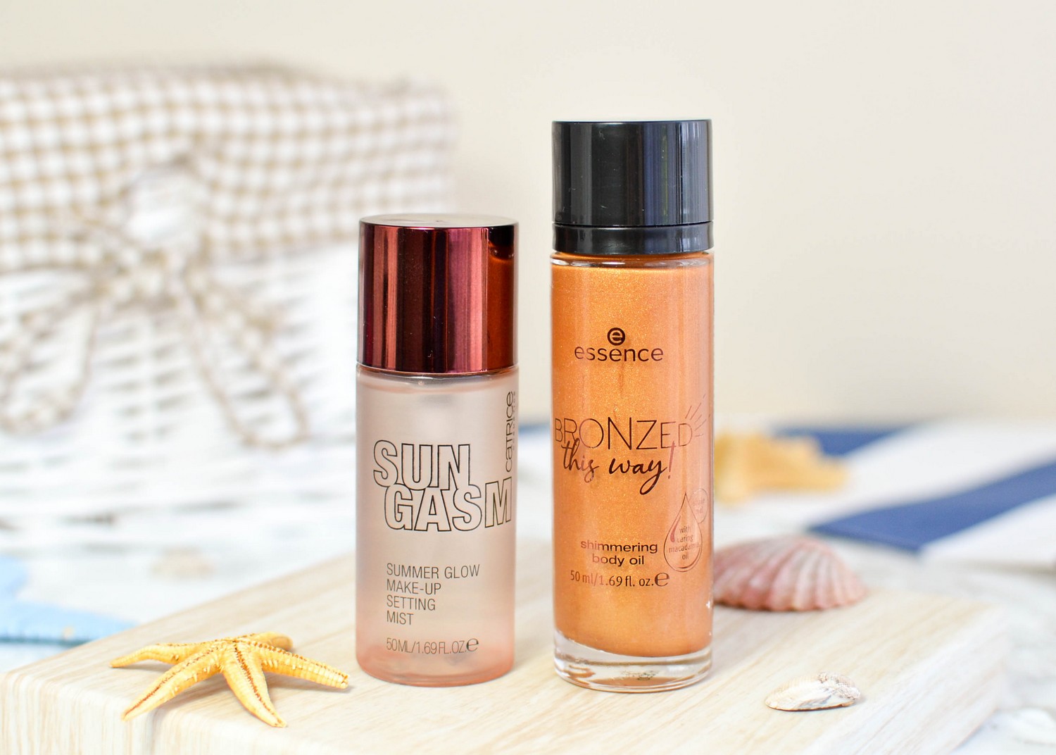 Catrice Sungasm LE Setting Spray and Essence Bronzed This Way! Shimmering Body Oil