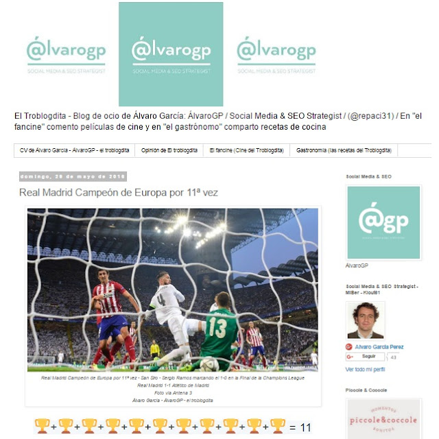 Lo + leído en el troblogdita - mayo 2016 - Bye Bye Sugar - Real Madrid 11 Copas de Europa - Cromos de los 80's - Friki de Tolkien - El Señor de los Anillos - Yakitoro by Chicote - El Pescador Montecarmelo - Ya soy MIBer - MIBers - MIB - Star Wars Toys - Star Wars - ÁlvaroGP - Álvaro García - el troblogdita - el fancine - el gastrónomo - SEO - Social Media Lo + leído en el troblogdita - mayo 2016 - Bye Bye Sugar - Real Madrid 11 Copas de Europa - Cromos de los 80's - Friki de Tolkien - El Señor de los Anillos - Yakitoro by Chicote - El Pescador Montecarmelo - Ya soy MIBer - MIBers - MIB - Star Wars Toys - Star Wars - ÁlvaroGP - Álvaro García - el troblogdita - el fancine - el gastrónomo - SEO - Social Media