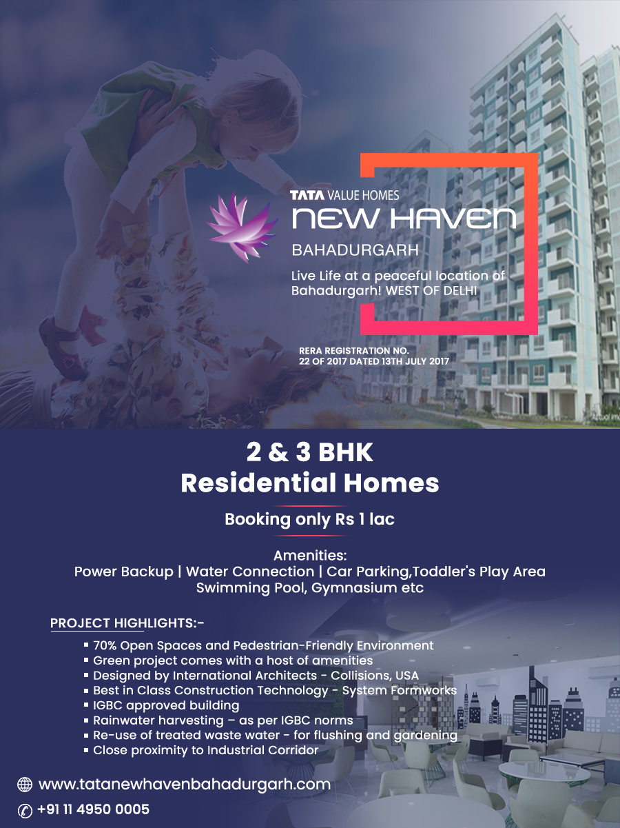 Tata New Haven Bahadurgarh Finding a Latest and Never Before Living Experience