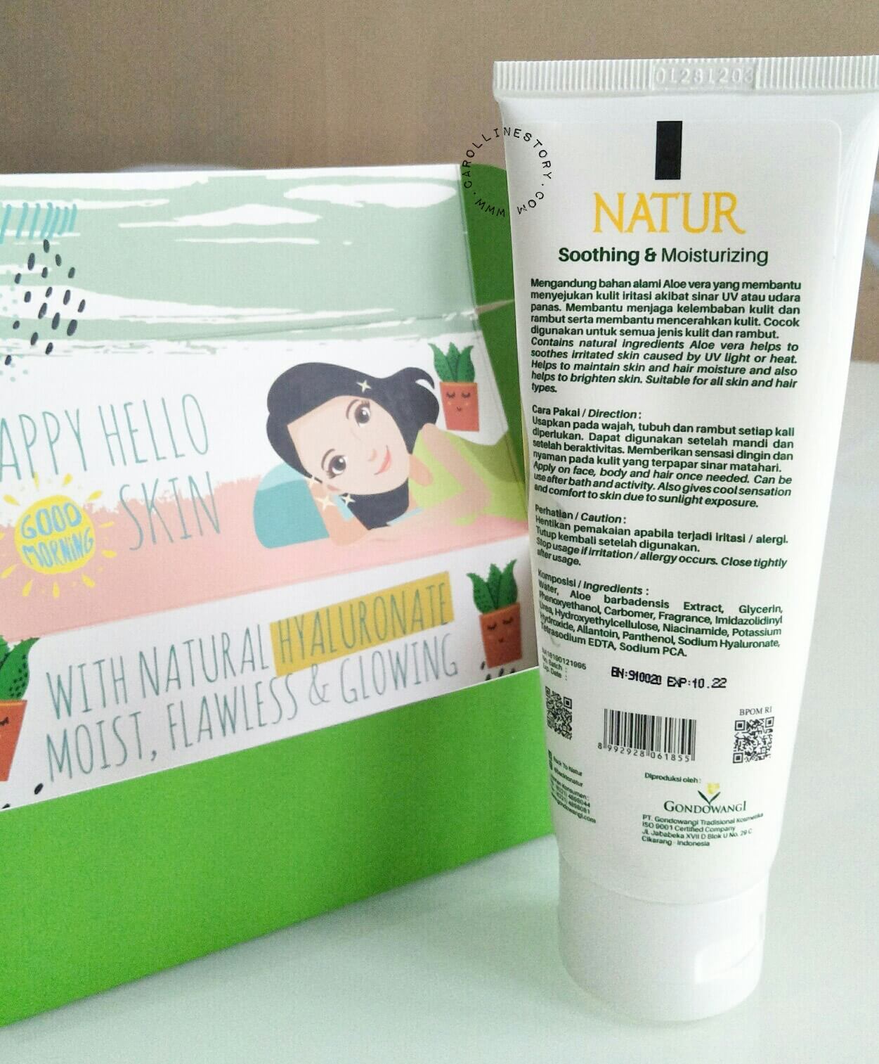REVIEW] NATUR SLEEPING MASK 98 ALOE VERA GEL Carolline's BEAUTY BLOG