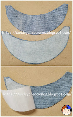 Collar babero stencil frutas paso 3