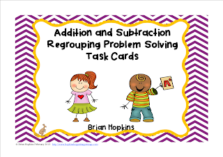 Addition and Subtraction Regrouping Word Problem Task Cards