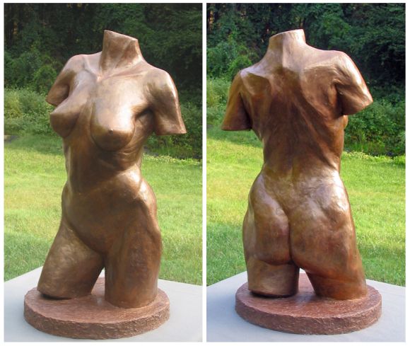 Michael Alfano esculturas corpos nus bronze cobre