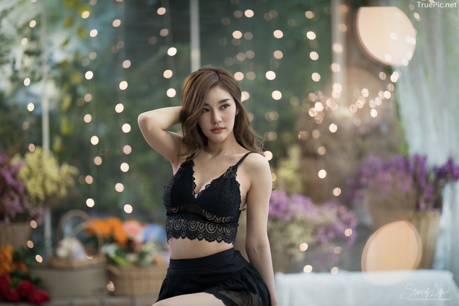 Thailand model - Jarunan Tavepanya - Charming black rose for Valentine day