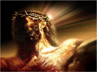 Jesus Christ drawing art picture with crown of thorns on head Christian photo