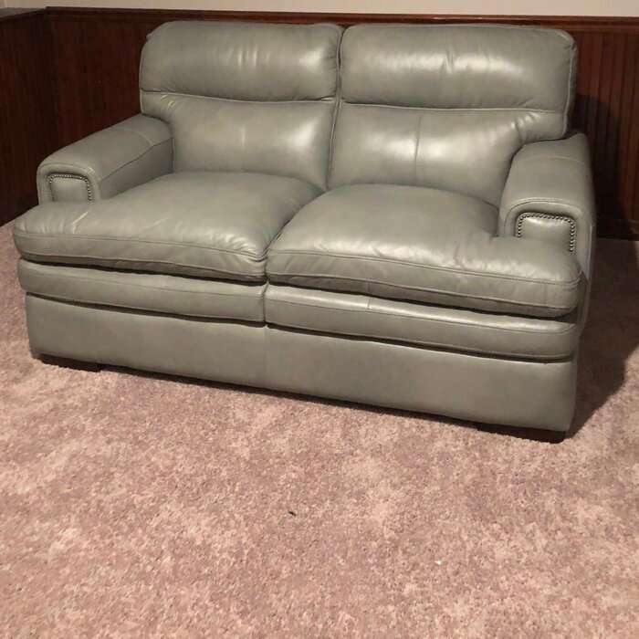 Review ﻿Jake Leather Loveseat Modern & Contemporary Sofas