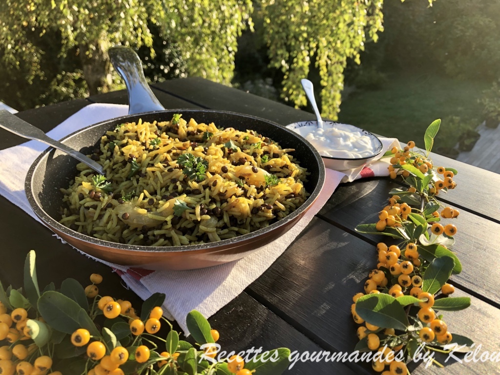 Poelee De Riz Et Lentilles Aux Epices Facon Mjadra