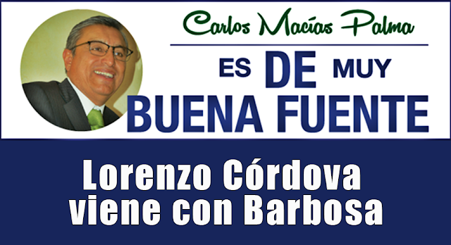Lorenzo Córdova viene con Barbosa